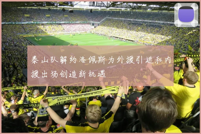 泰山队解约洛佩斯为外援引进和内援出场创造新机遇